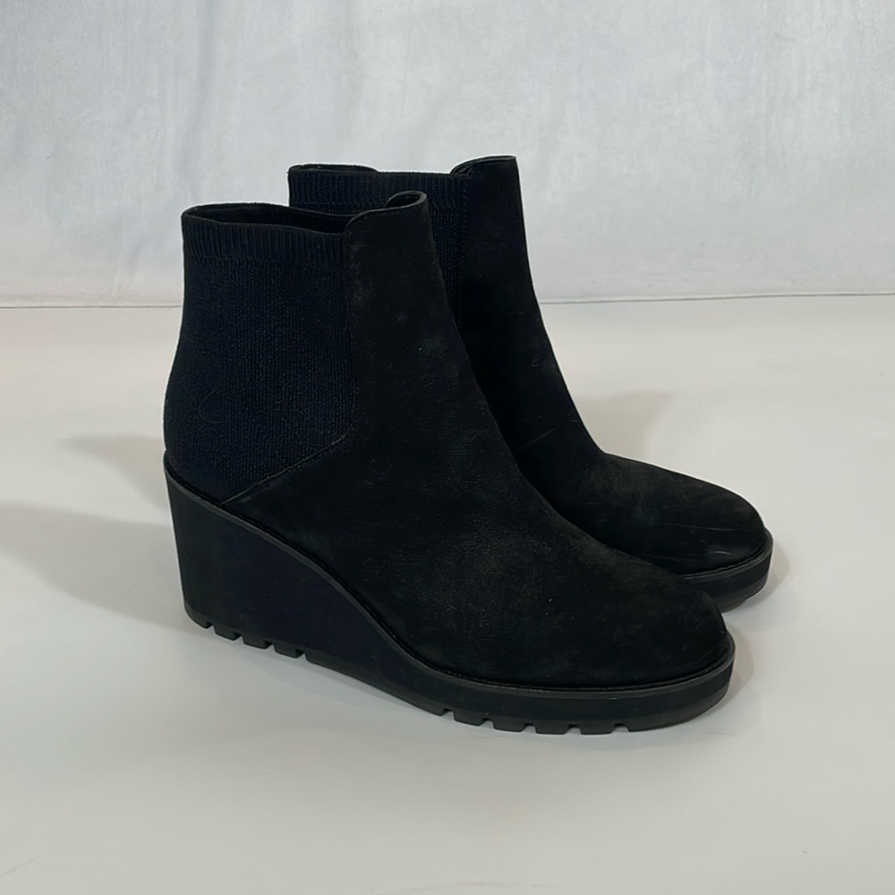 Eileen Fisher Adele Wedge Bootie Size 9.5 Black EUC